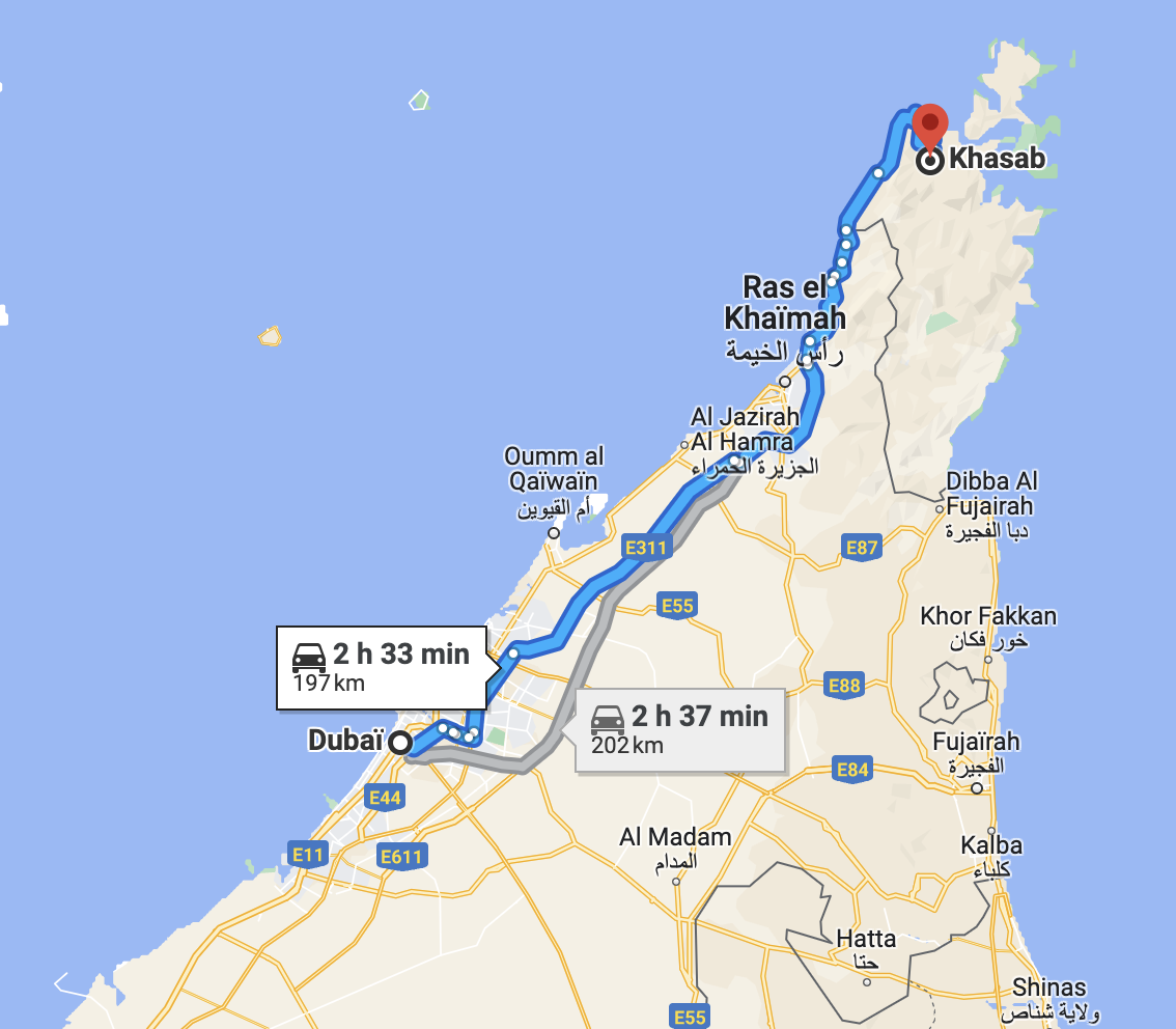 Comment se rendre à Khasab Musandam